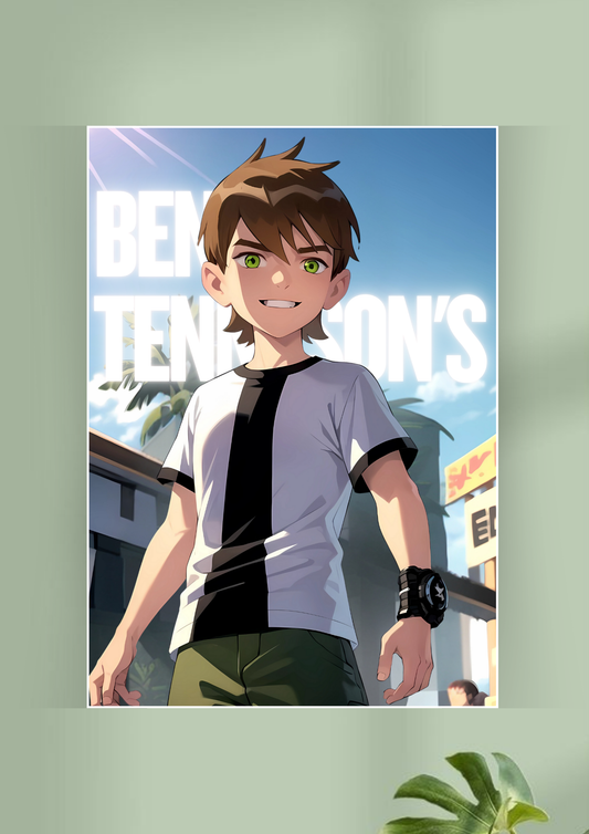 BEN 10 Glowing Poster | Cartoon Posters GenZCustom