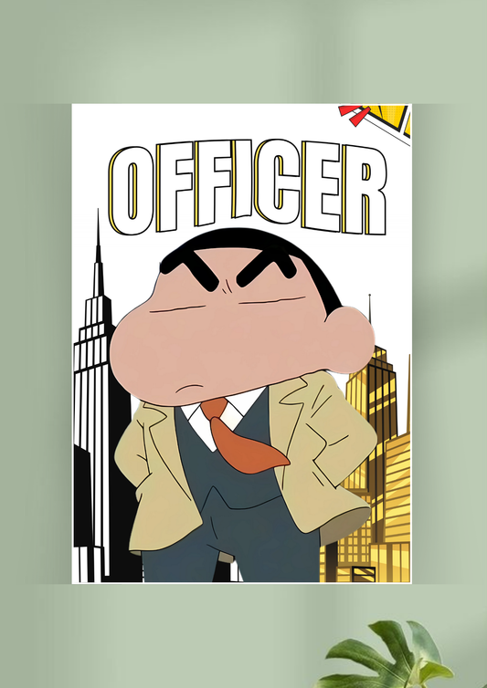 Officer Sinchan Poster | Cartoon Posters GenZCustom