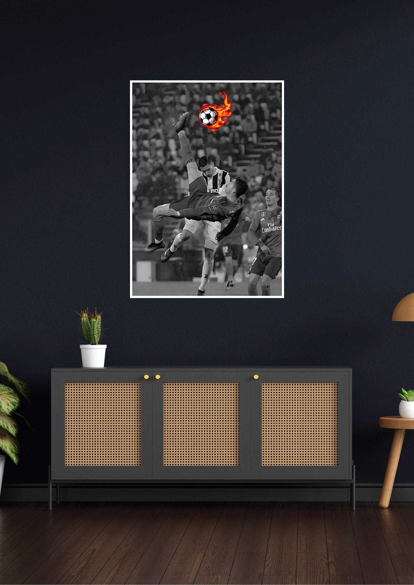 Ronaldo Fire Football Poster | Football Poster GenZCustom 89.00