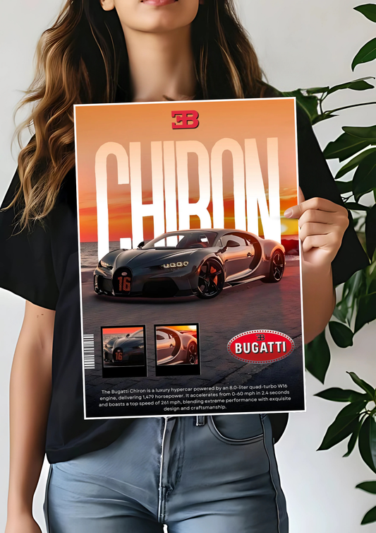 Bugatti Chiron Car Poster | Car Posters