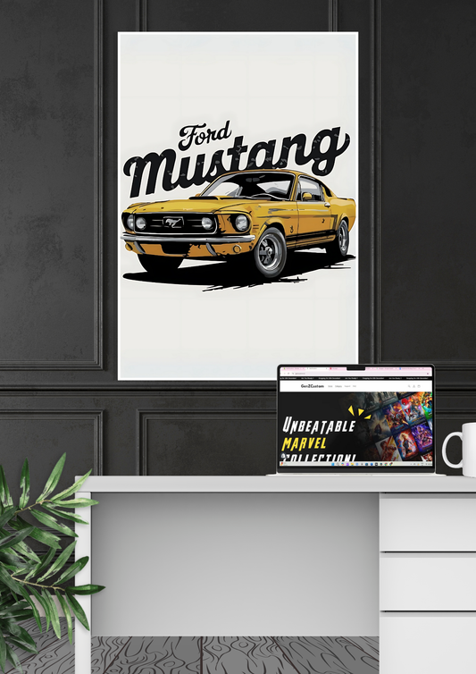 Classic Ford Mustang | Wall Car Poster GenZCustom