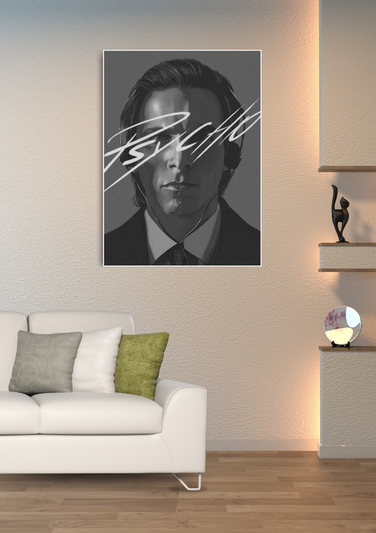 Psycho BW Poster | Movie Poster GenZCustom