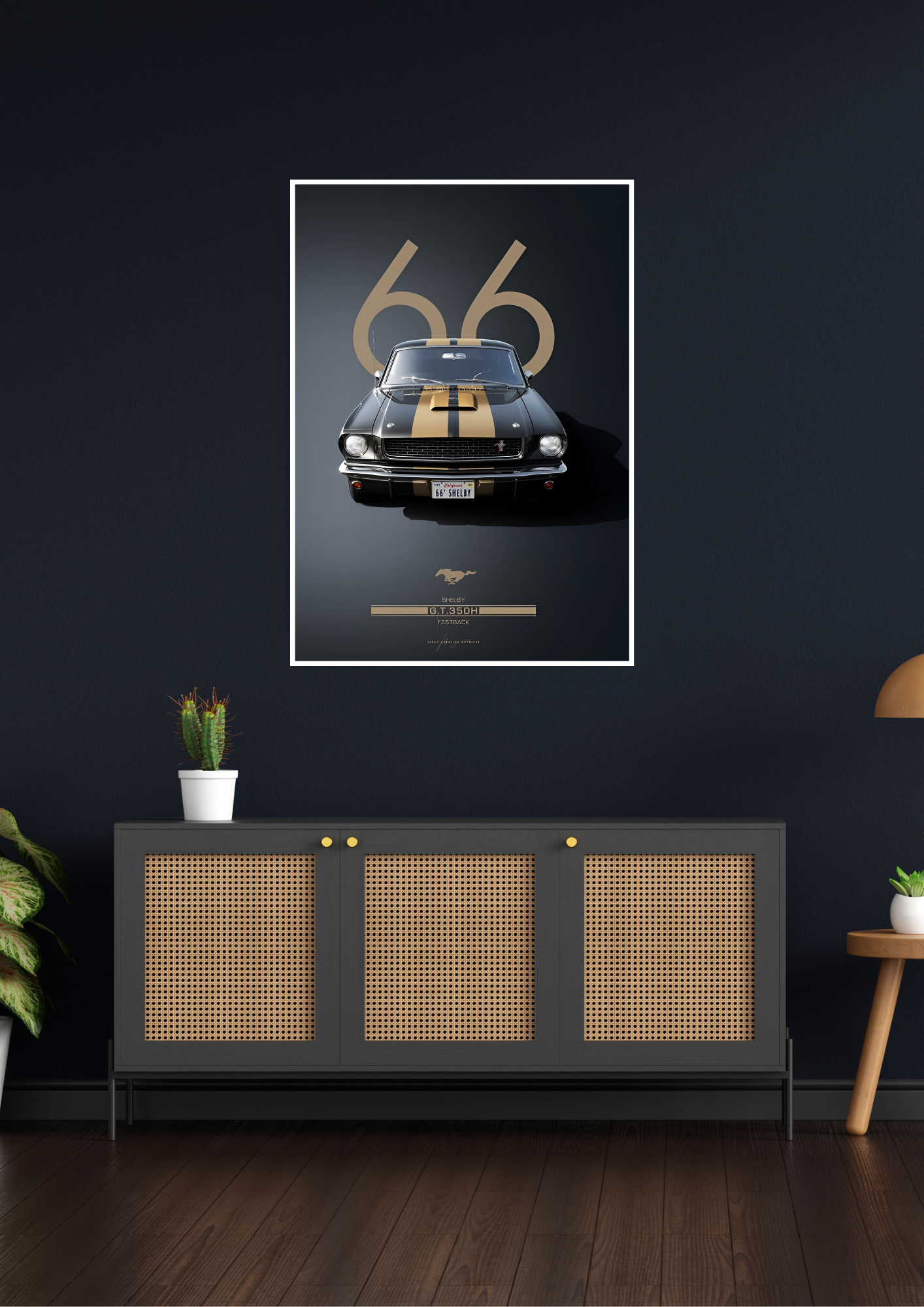 Classic Ford Mustang 1966 | Wall Poster GenZCustom