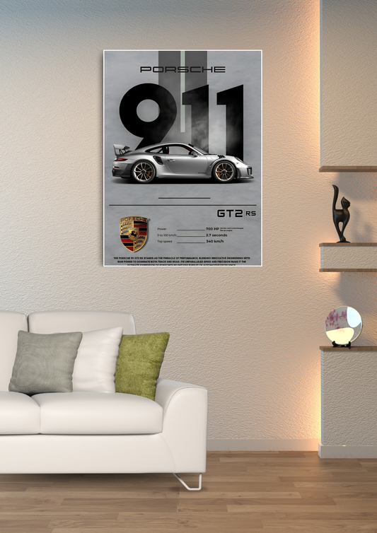 Porsche GT 2 911 Car Poster | Car Poster GenZCustom