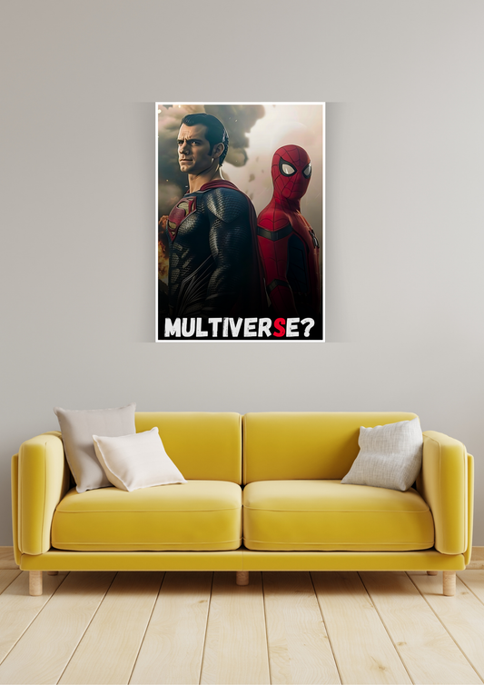 Superman And Spiderman Multiverse Concept Poster | DC Universe Posters GenZCustom