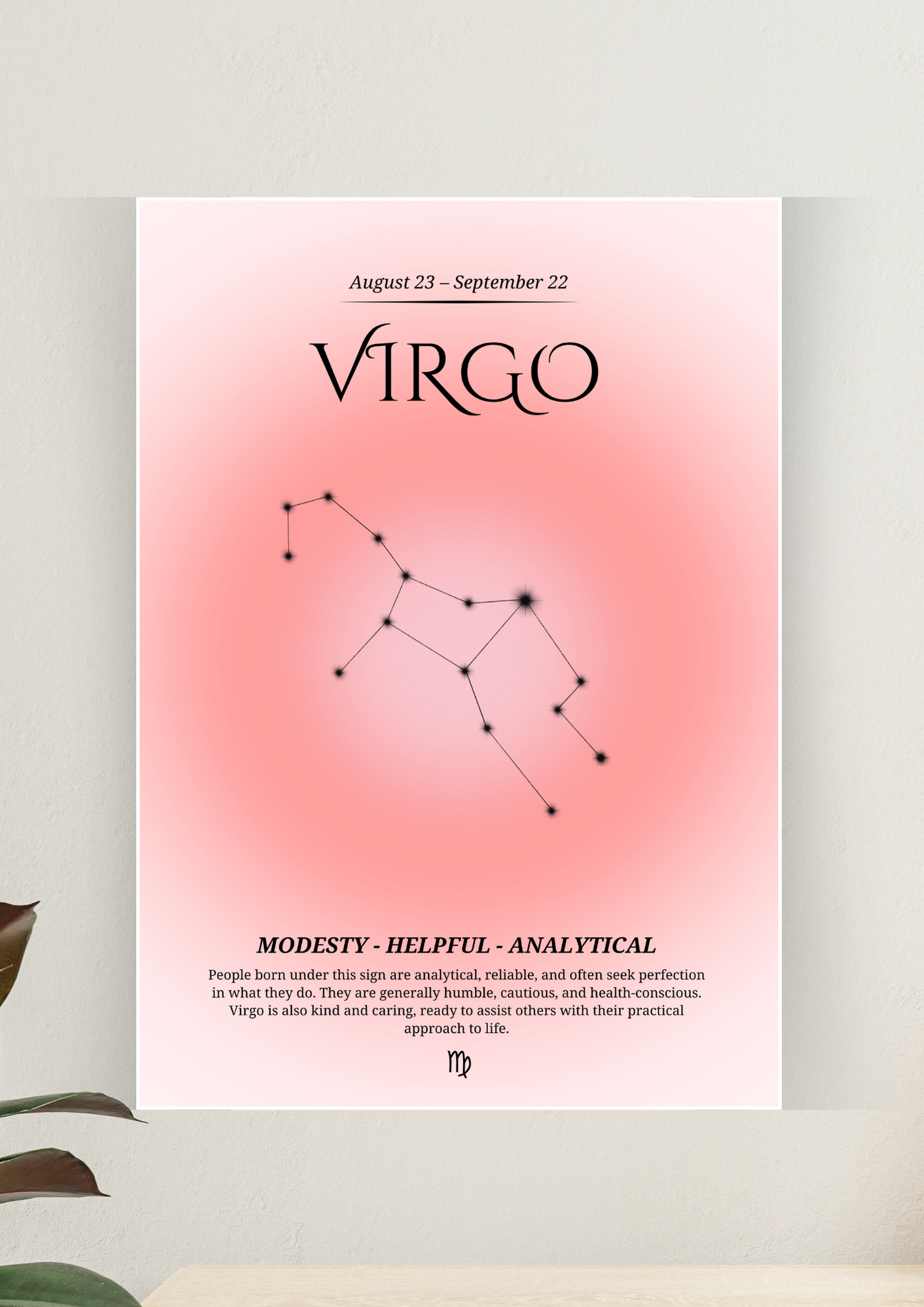 Aesthetic Poster #12 | Virgo Aura | Aesthetic Wall Poster