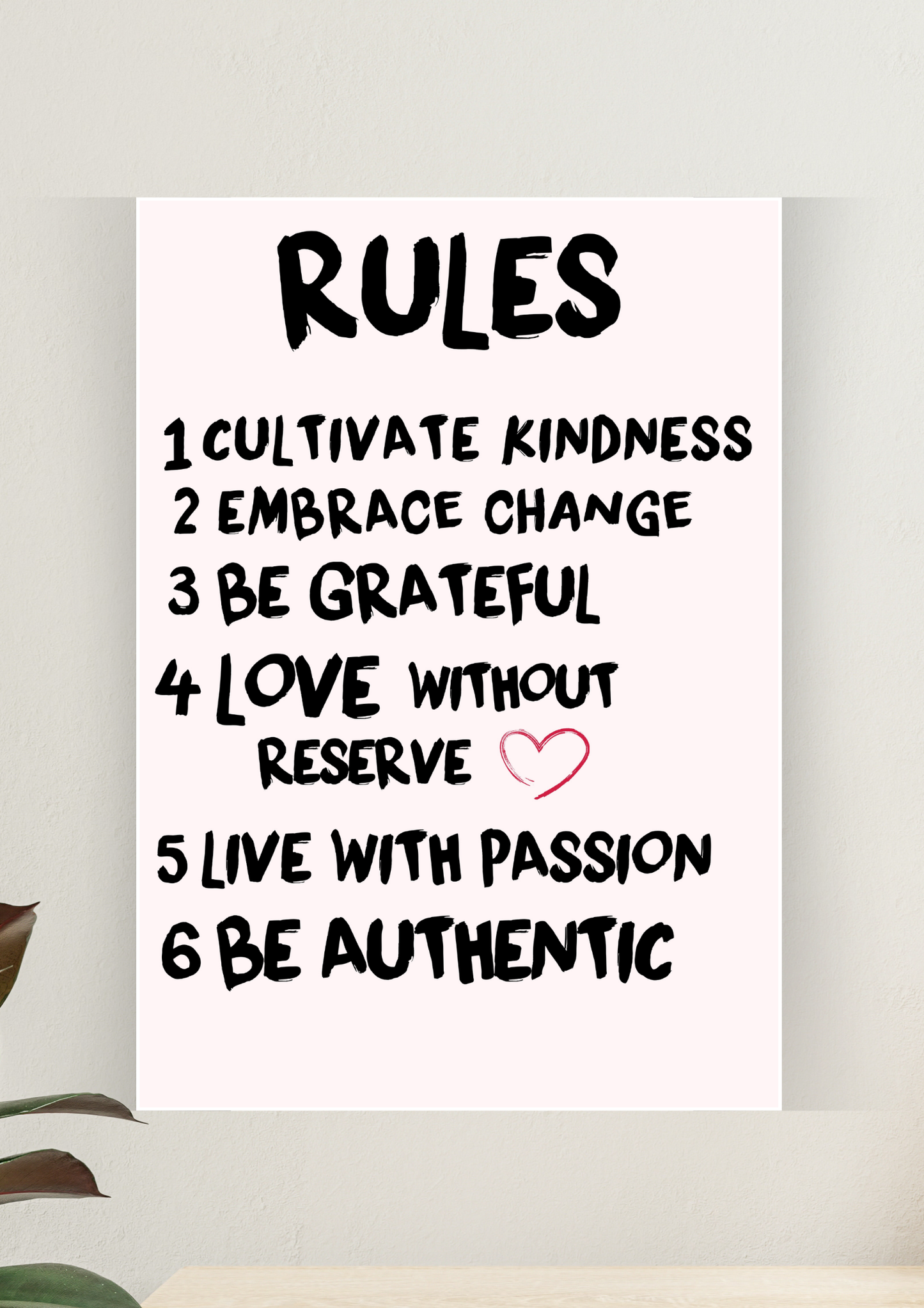 Aesthetic Poster #139 | RULES | Aesthetic Wall Poster