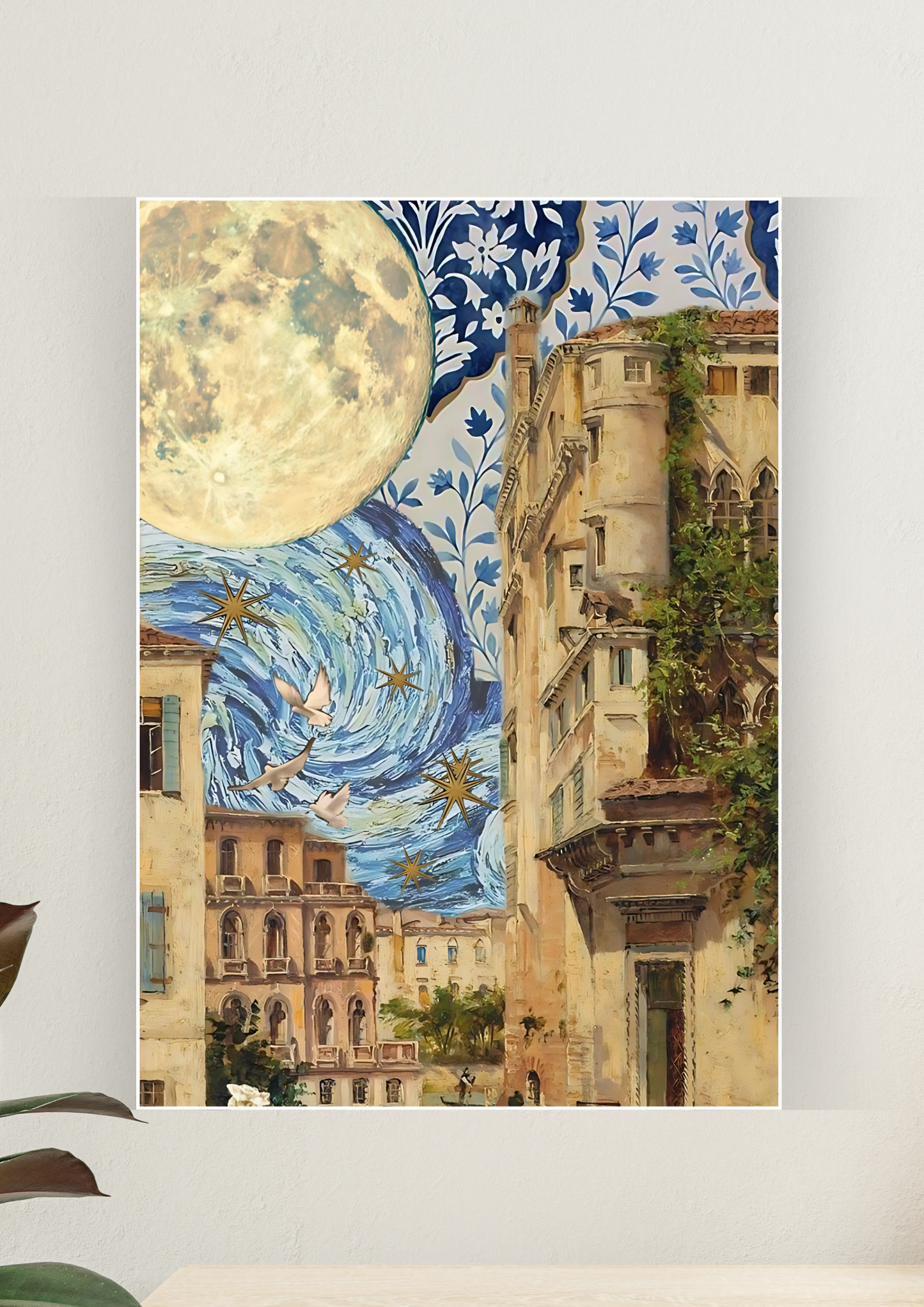 Aesthetic Poster #1 | Starry Night City | Aesthetic Wall Poster