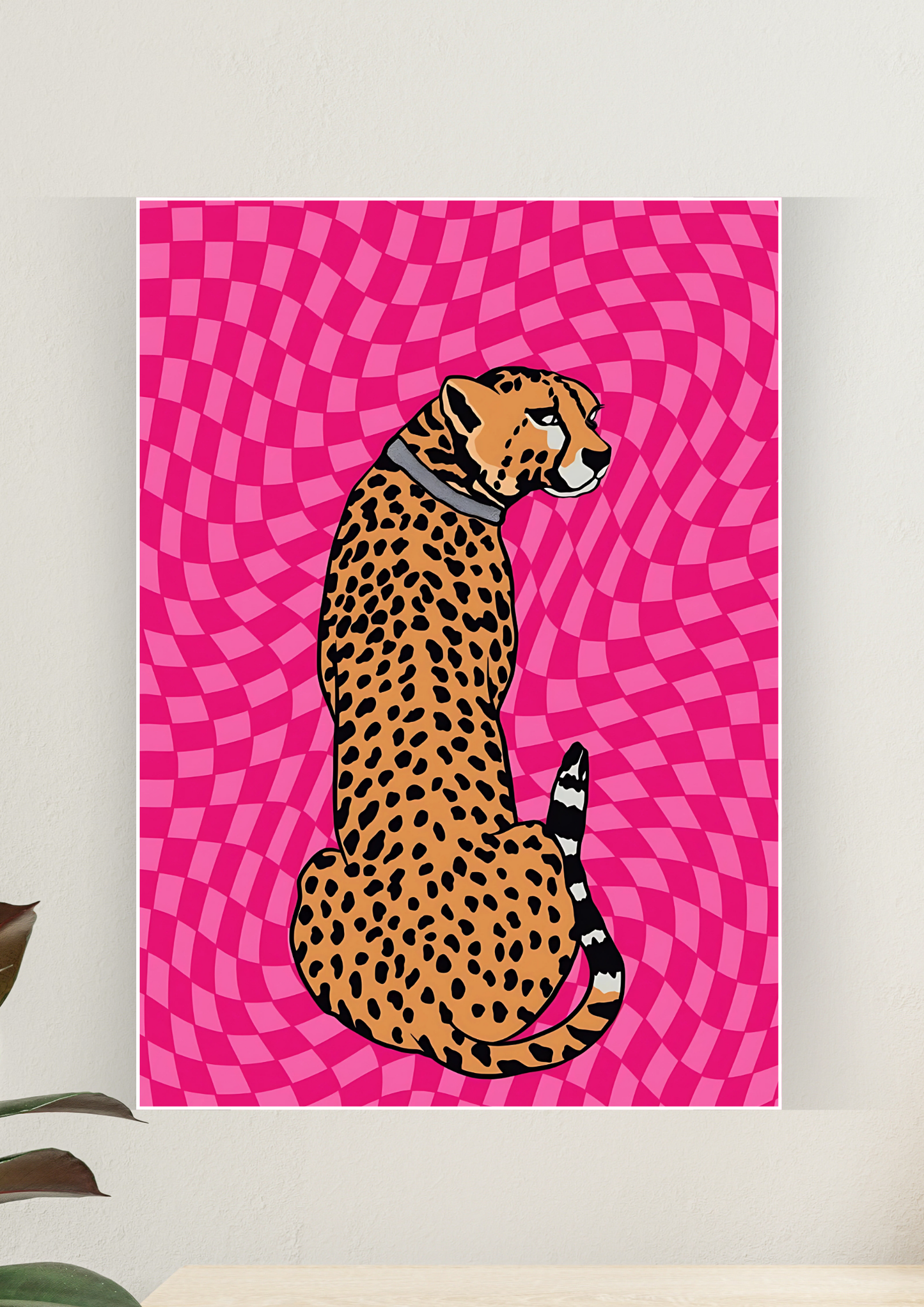 Aesthetic Poster #28 | Pink Leopard | Aesthetic Wall Poster