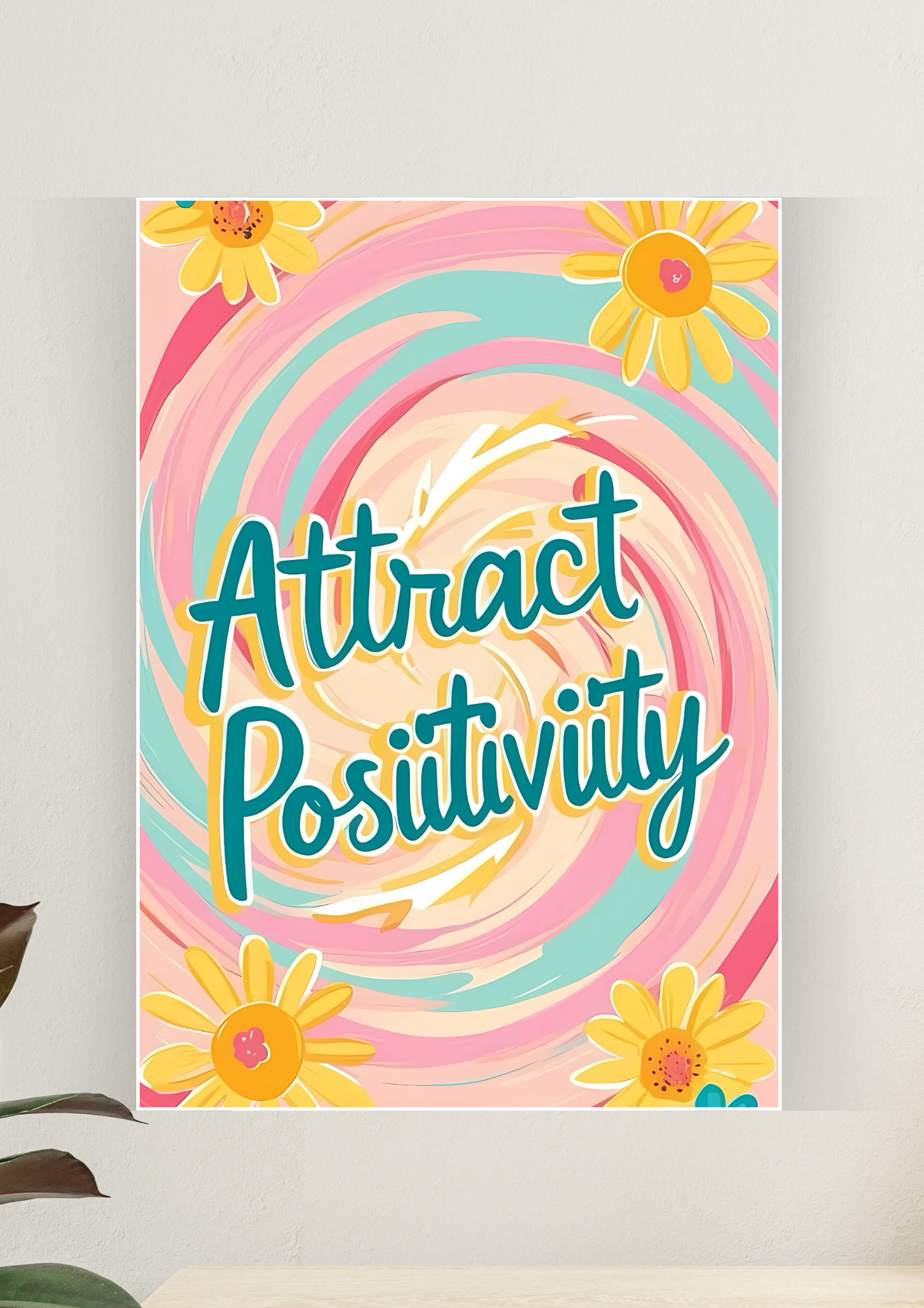 Aesthetic Poster #2 | Attract Positivity | Aesthetic Wall Poster