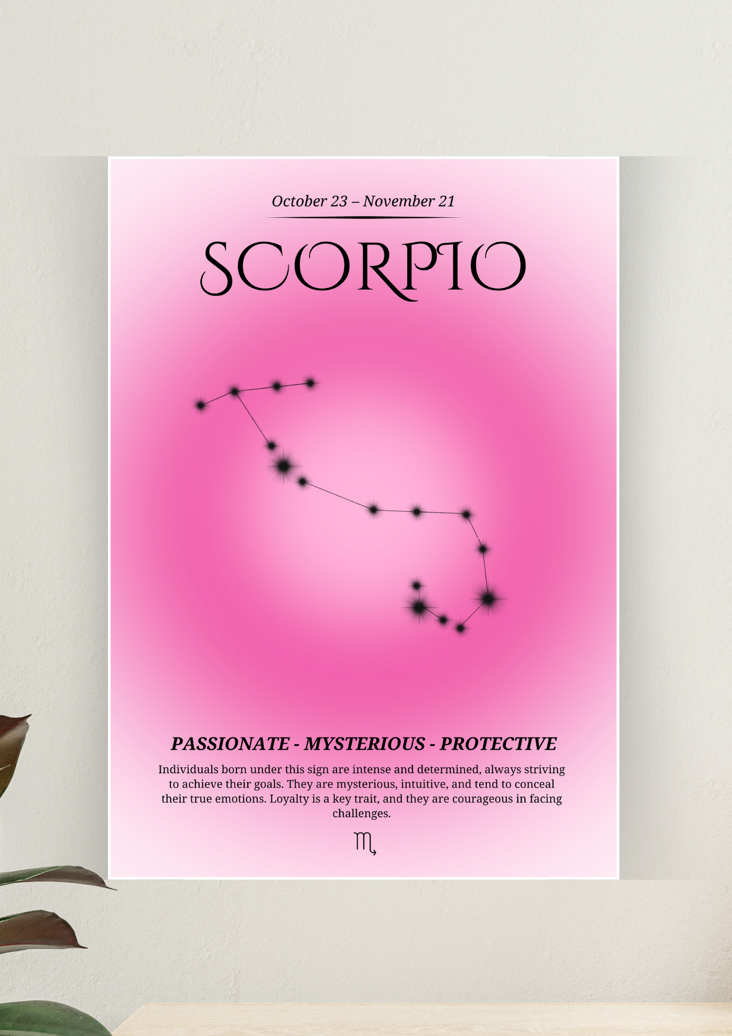 Aesthetic Poster #3 | Scorpio Aura | Aesthetic Wall Poster
