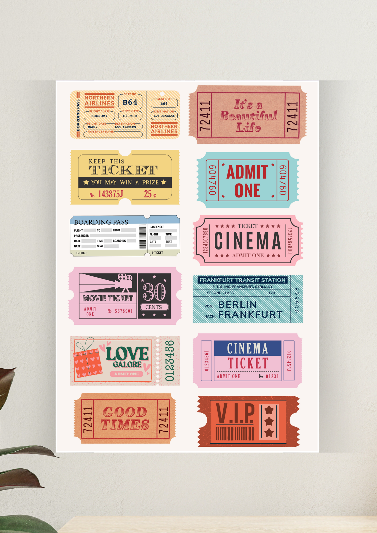 Aesthetic Poster #42 | Vintage Ticket | Aesthetic Wall Poster