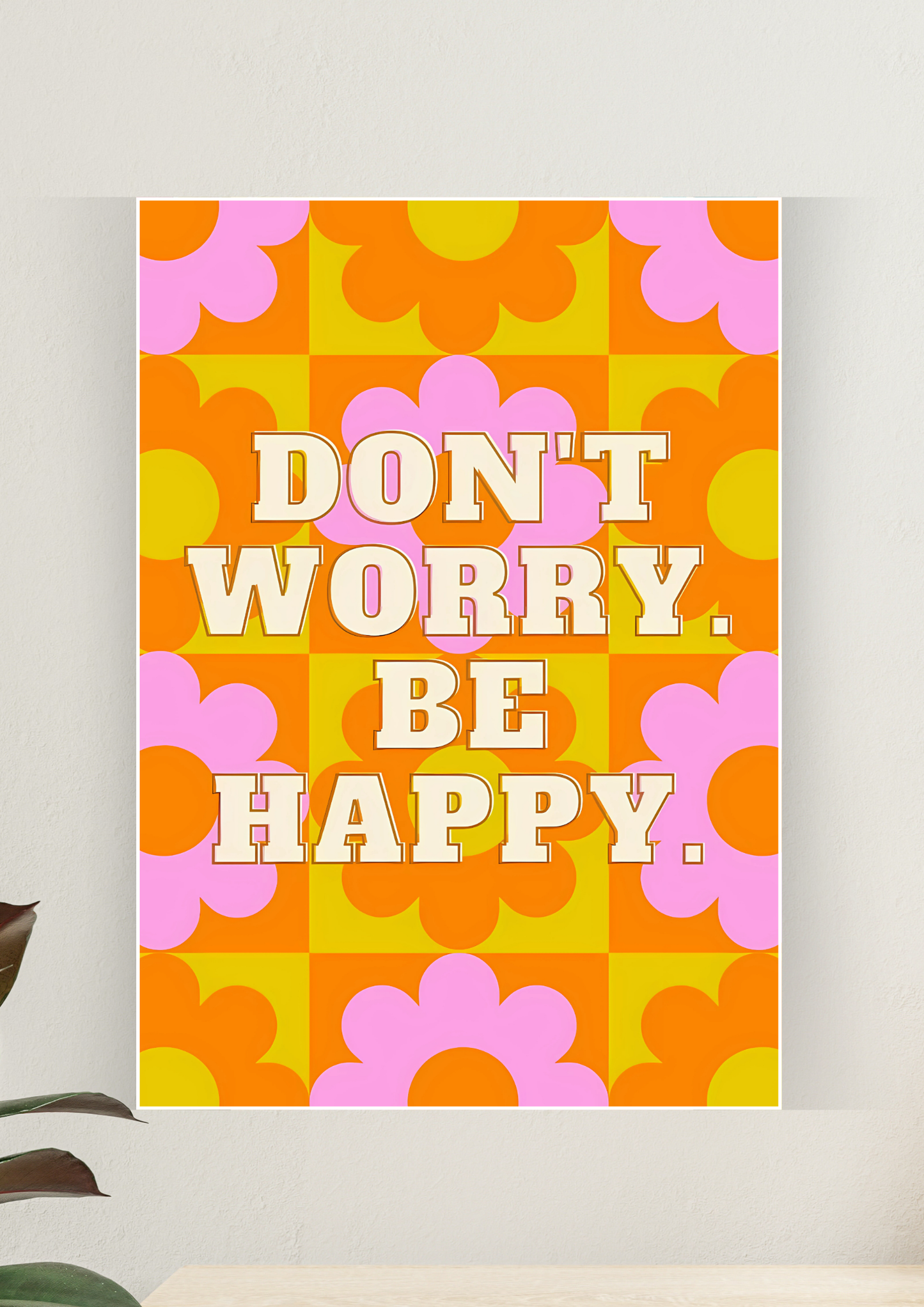 Aesthetic Poster #51 | BE HAPPY | Aesthetic Wall Poster