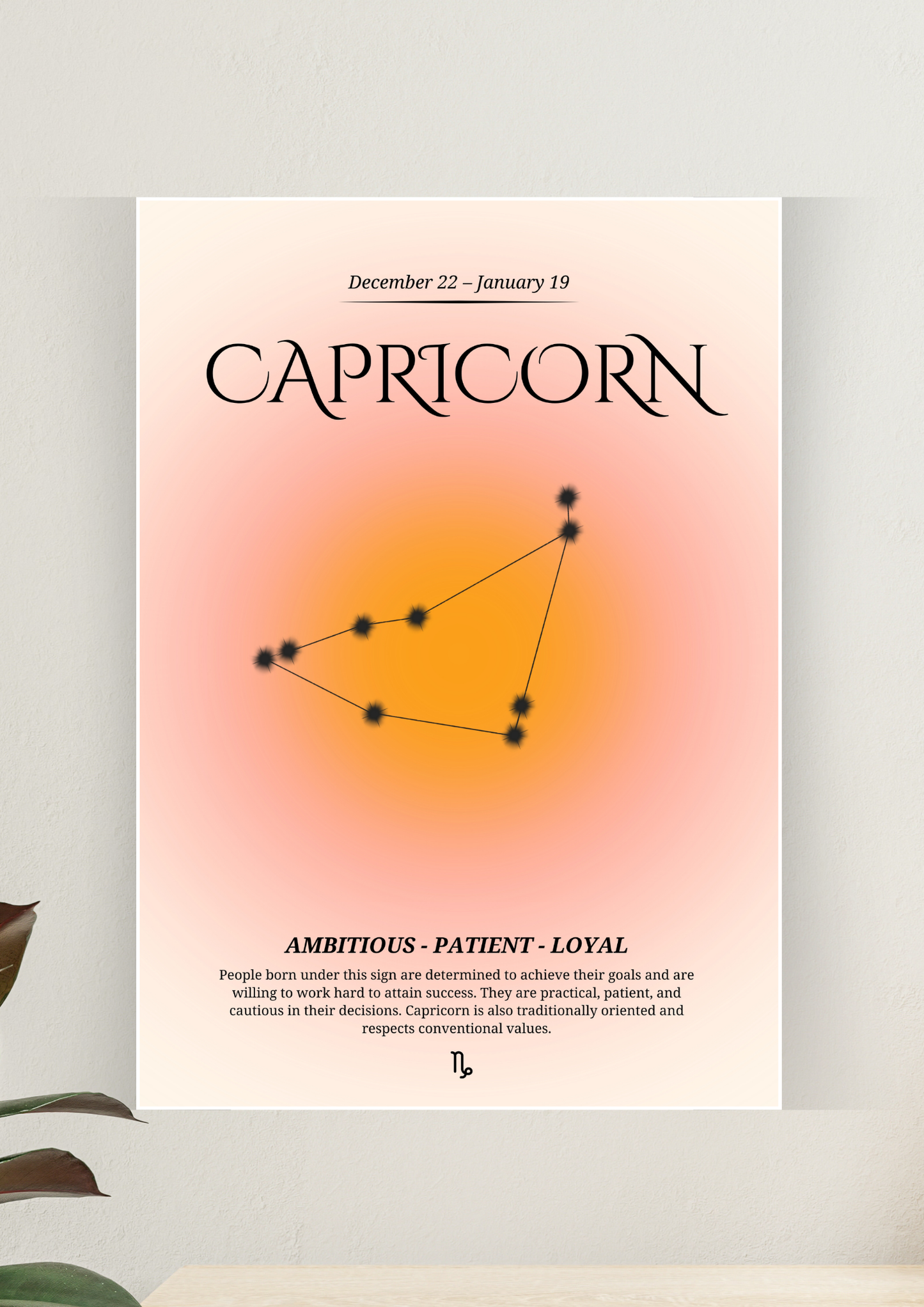 Aesthetic Poster #5 | Capricorn Aura | Aesthetic Wall Poster