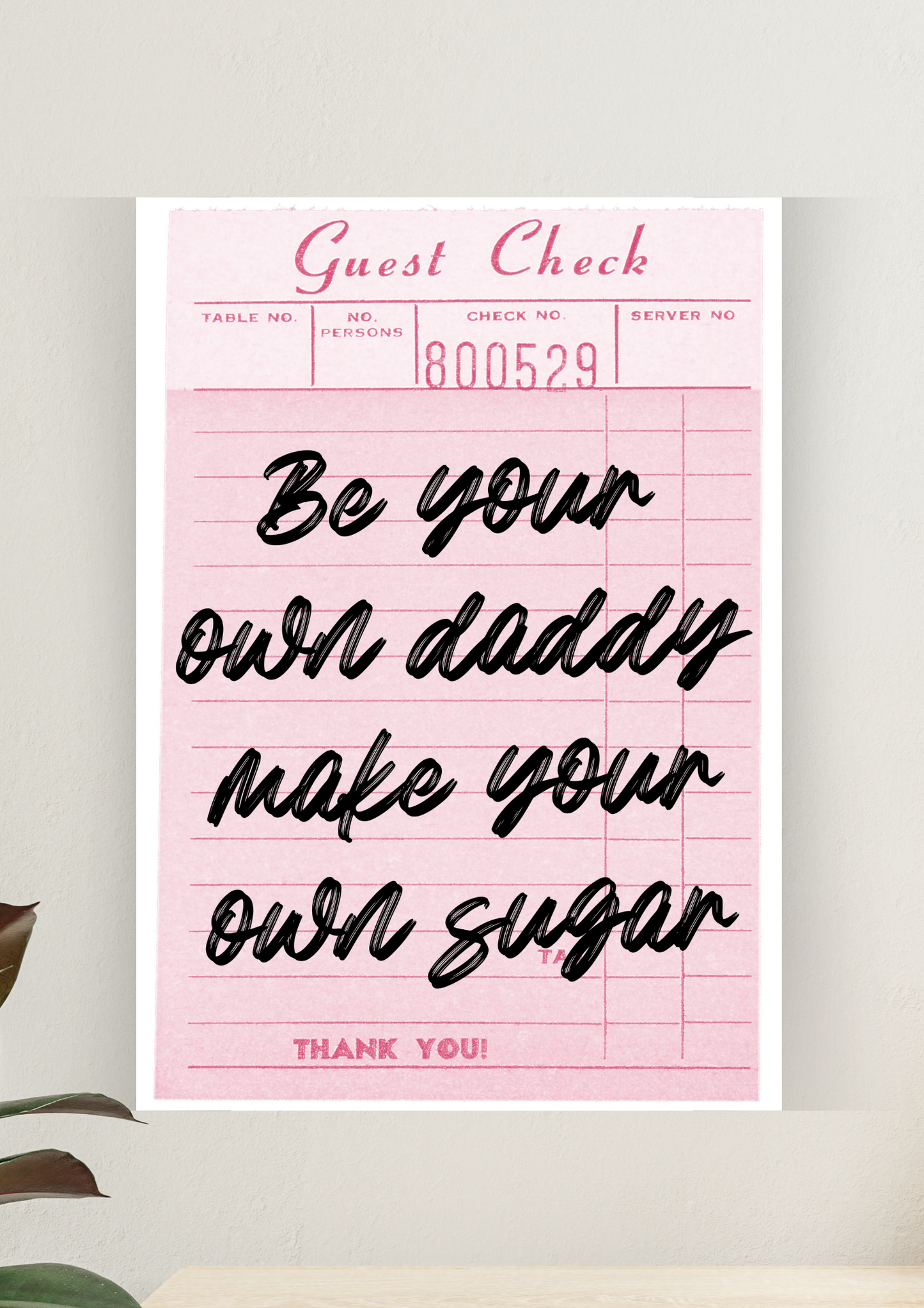 Aesthetic Poster #71 | Sugar Daddy Quote | Aesthetic Wall Poster