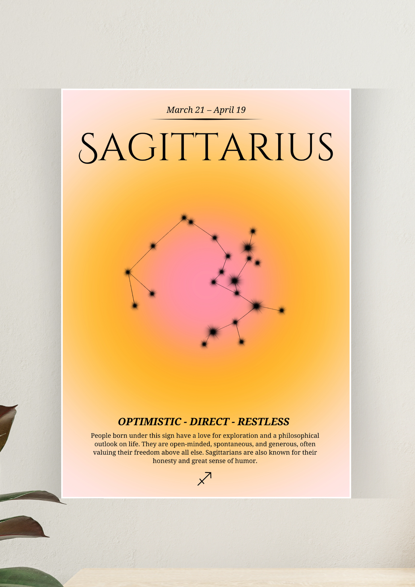 Aesthetic Poster #7 | Sagittarius Aura | Aesthetic Wall Poster