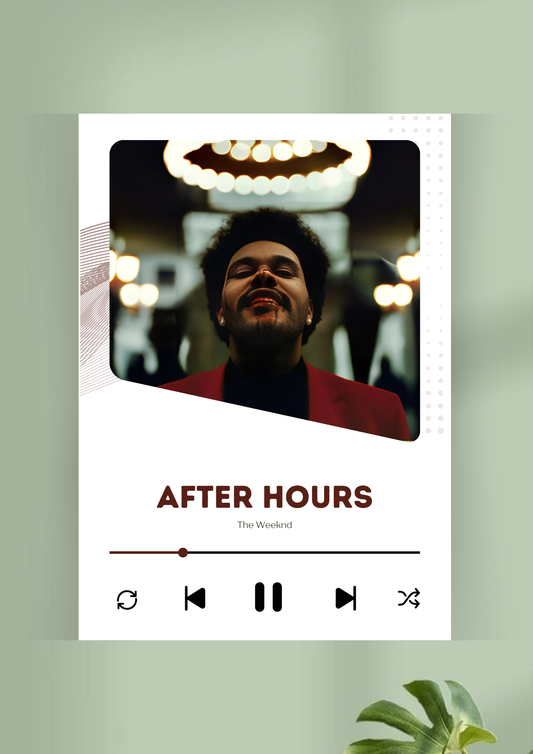 After Hours Song Poster | The Weeknd | Music Poster