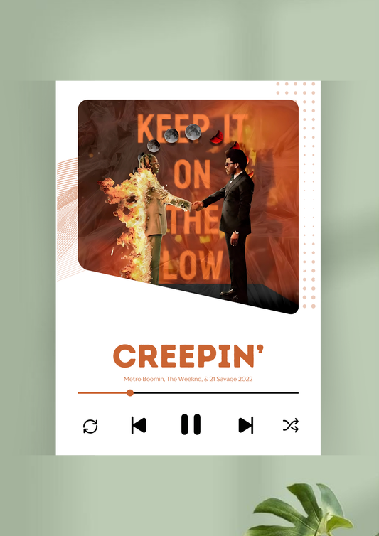 Creepin’ Song Poster | Music Poster