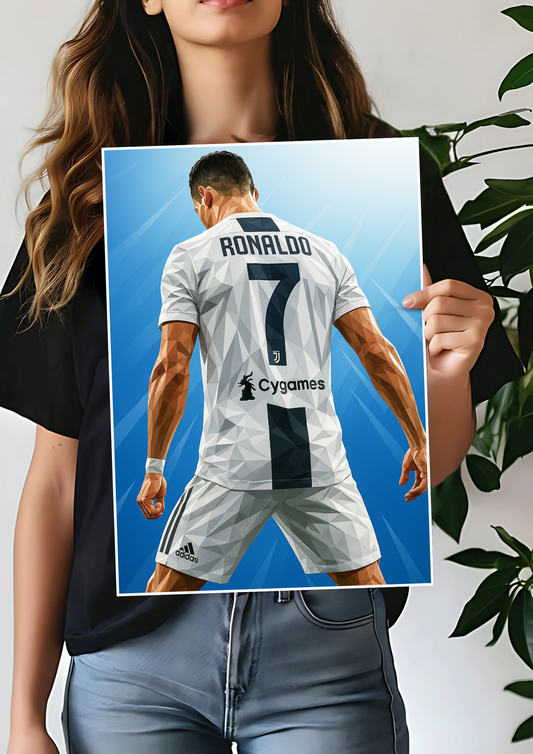 Cristiano Ronaldo 3D Art Poster | Football Posters