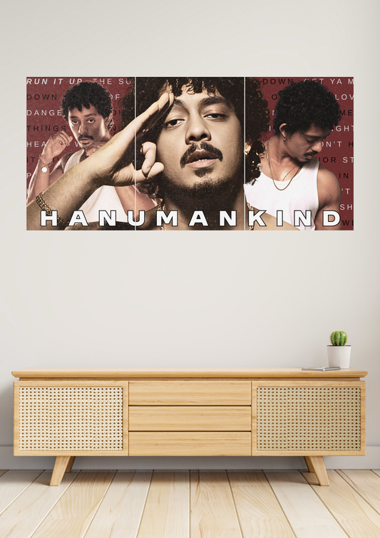 Hanumankind | RUN IT UP | 3 Piece Poster | Set of 3 Split Design Poster