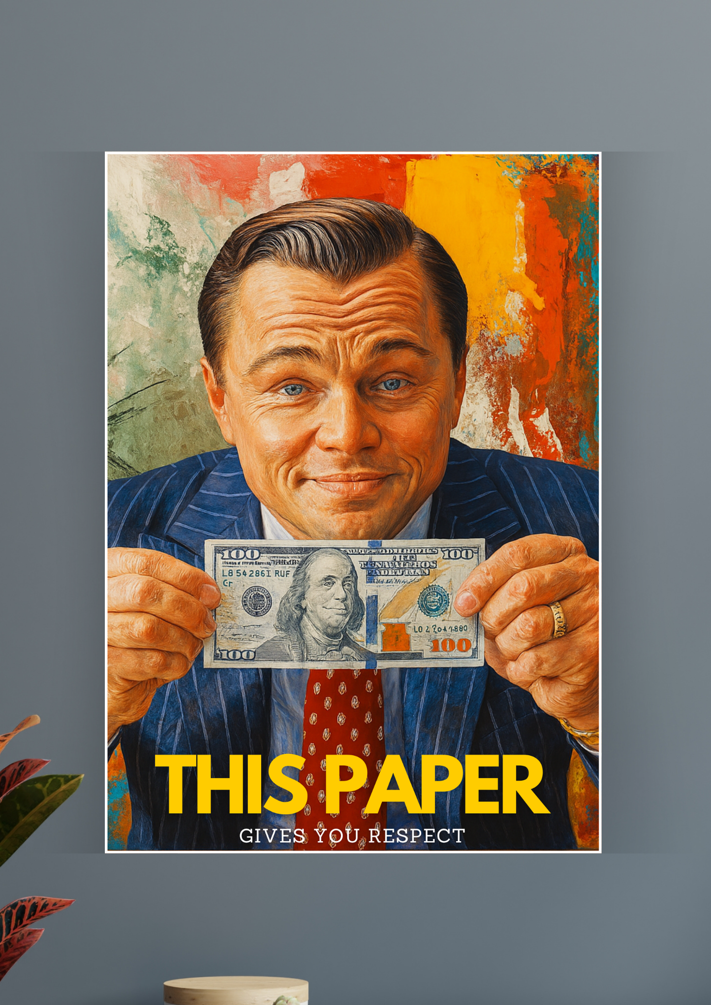 Leonardo Dicaprio x This Paper Gives You Respect | Wolf Of Wall Street | Motivation Poster