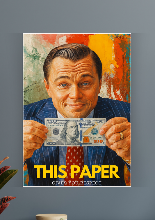 Leonardo Dicaprio x This Paper Gives You Respect | Wolf Of Wall Street | Motivation Poster