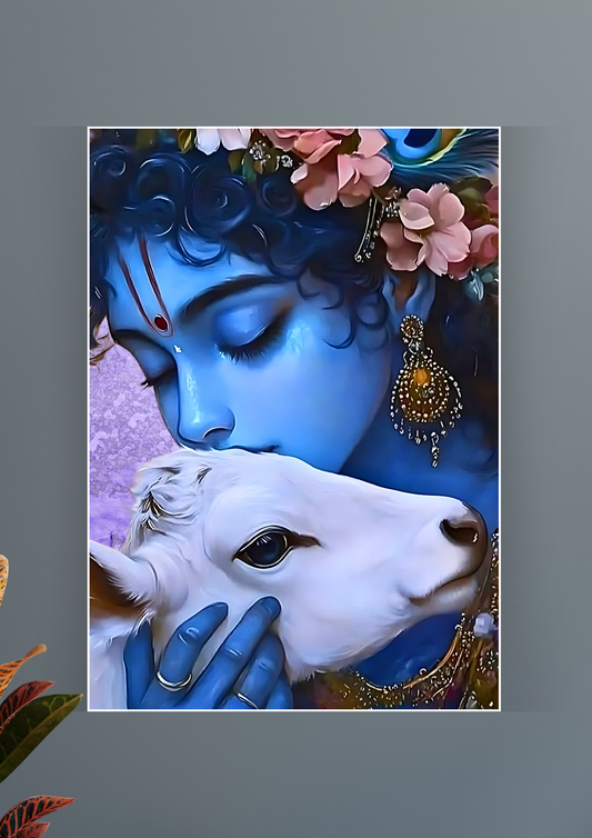 Little Krishna Art Poster | Mythology Poster