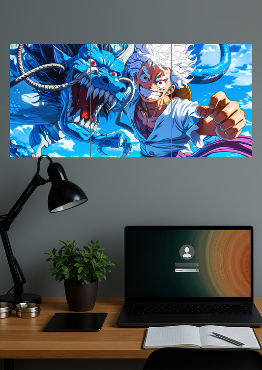 Luffy Fifth Gear | Anime Poster | Split Design Poster