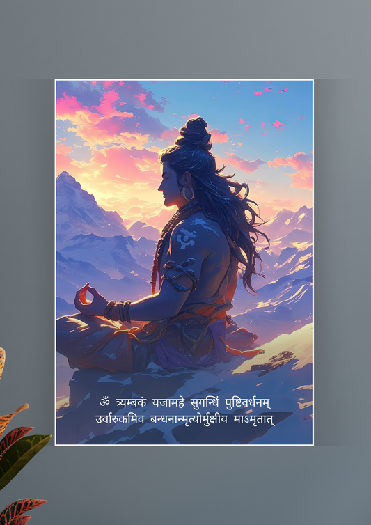 Maha Mrityunjaya Mantra Poster | Mahadev #02 | Mythology Poster