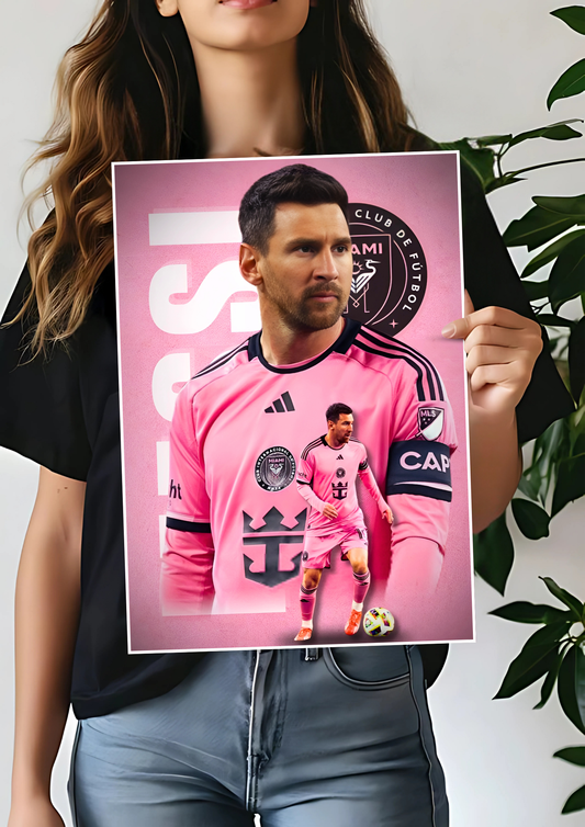 Messi Inter Miami Poster | Messi #1 | Football Posters
