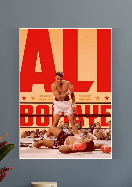 Muhammad Ali Vs Sonny Liston Fight Poster | Motivation Poster