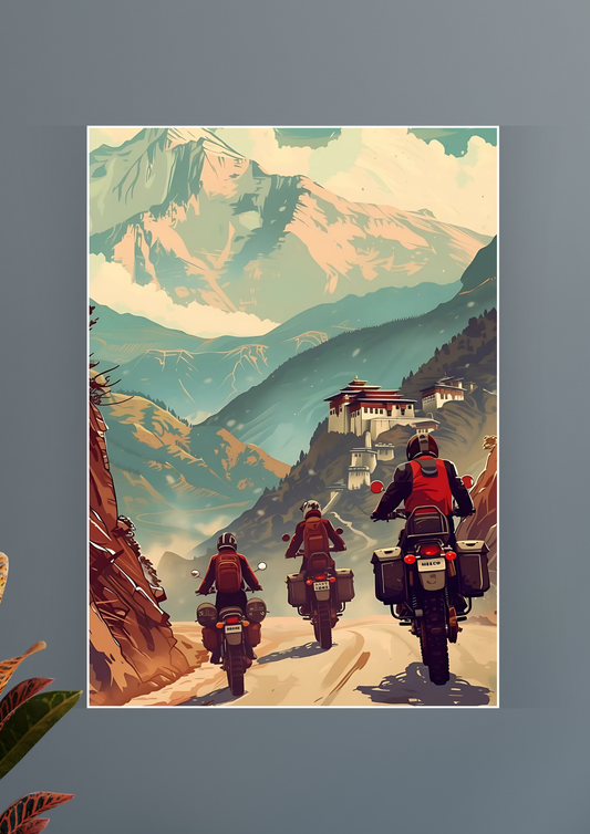 One Bike Trip Vintage Poster