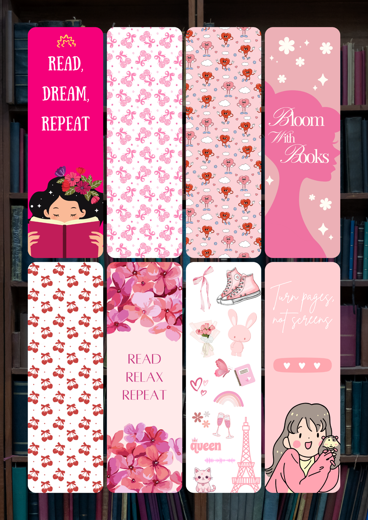 Set Of 8 Aesthetic Bookmark Combo #2 | Bookmark