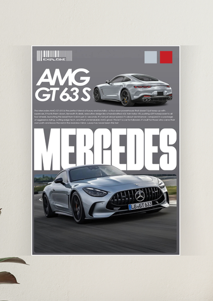 Mercedes x AMG GT 63 S Poster | Car Posters