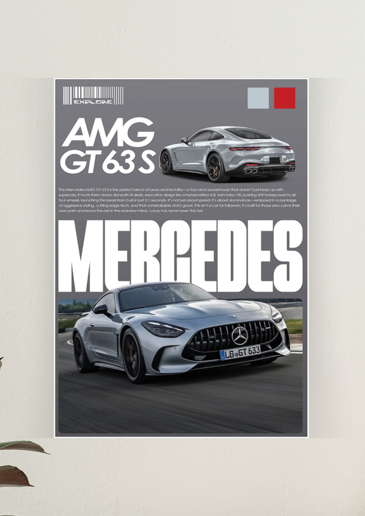 Mercedes x AMG GT 63 S Poster | Car Posters