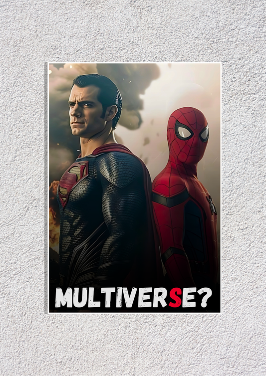 Superman And Spiderman Multiverse Concept Poster | DC Universe Posters GenZCustom