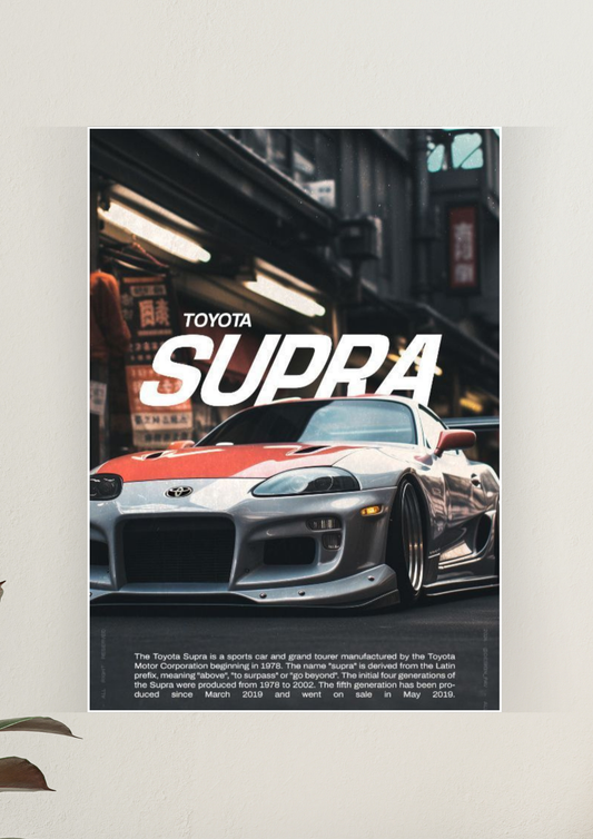 Toyota Supra Poster | Car Posters