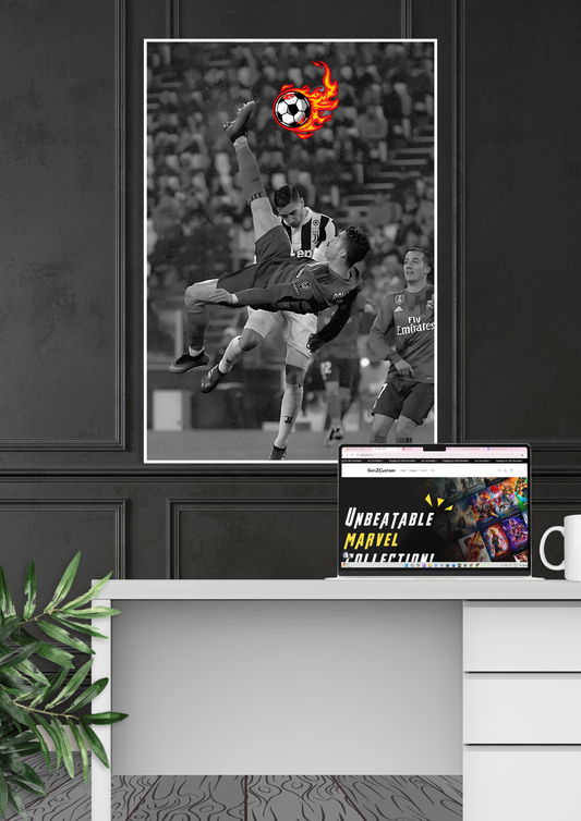 Ronaldo Fire Football Poster | Football Poster GenZCustom 89.00