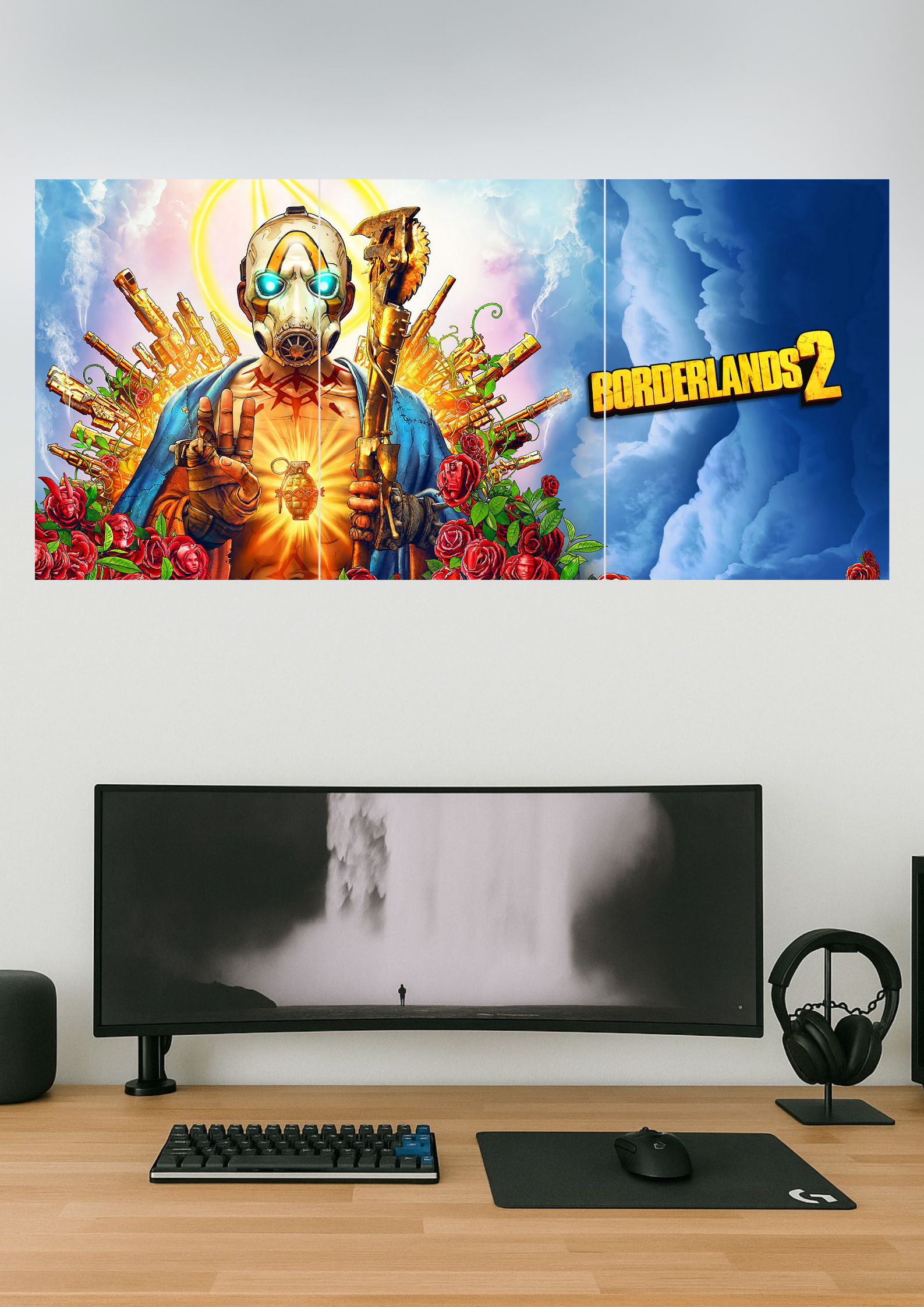 Jesus X Borderlands 2 | Gaming Set | Split Design Poster