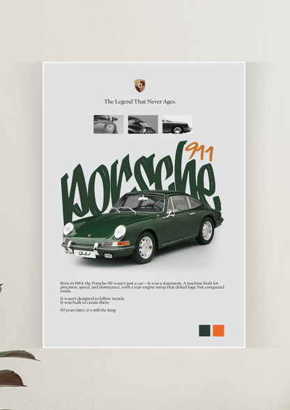 Porsche 911 Epic Poster | Car Posters 