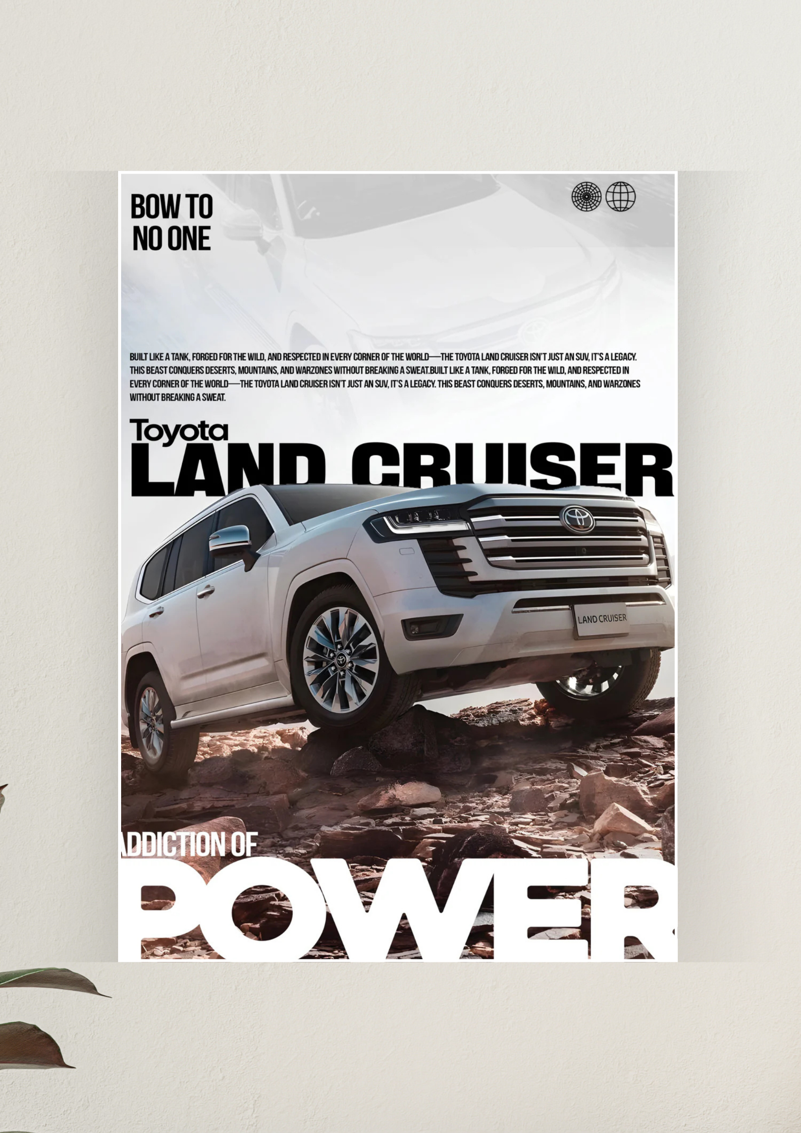 Power x Toyota Land Cruiser Poster | Car Posters