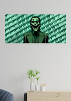 Joker Laughing Green Shade Poster | Split Design Poster | Pack Of 3 GenZCustom