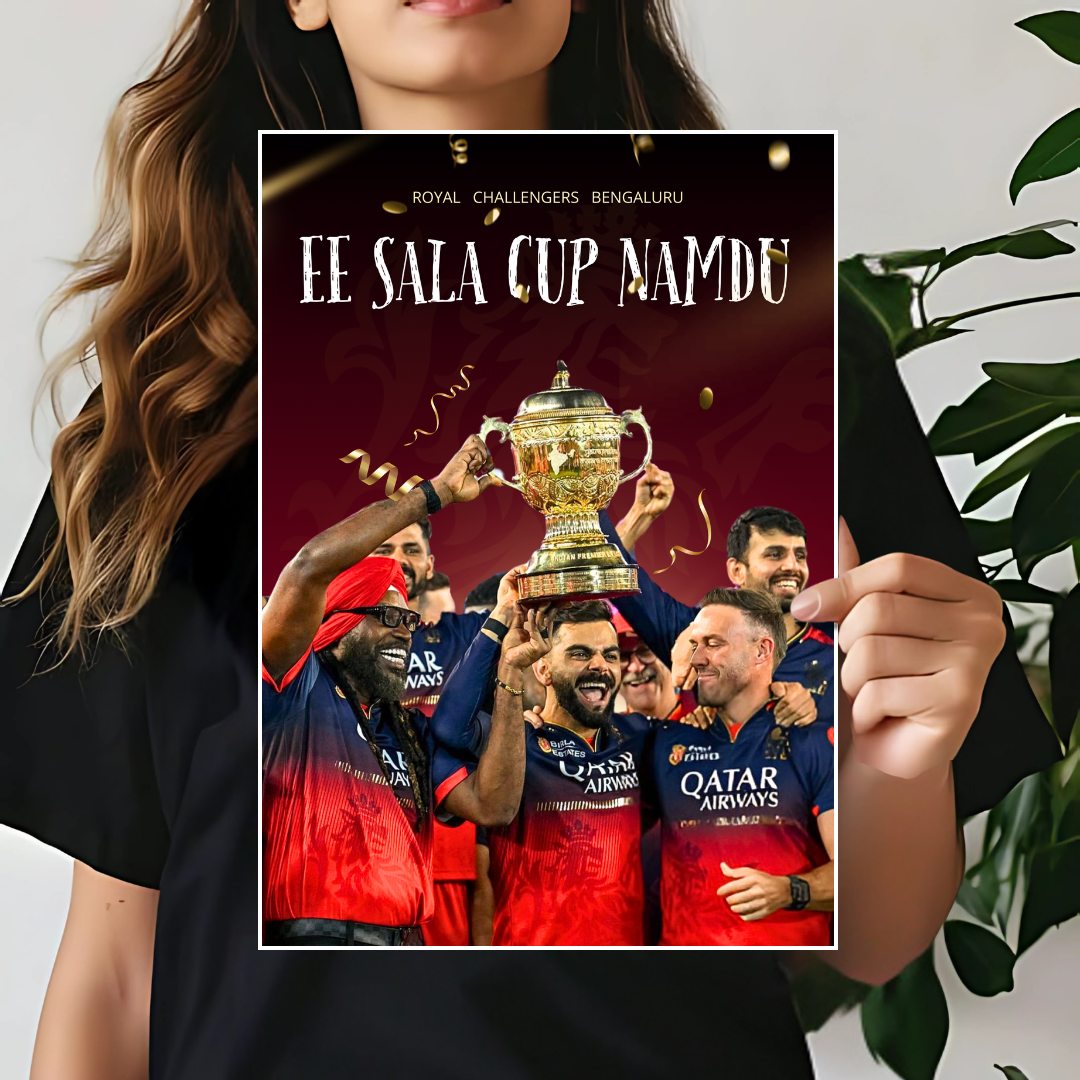 2025 IPL CHAMPIONS | Ee Sala Cup Namdu | Cricket Wall Poster
