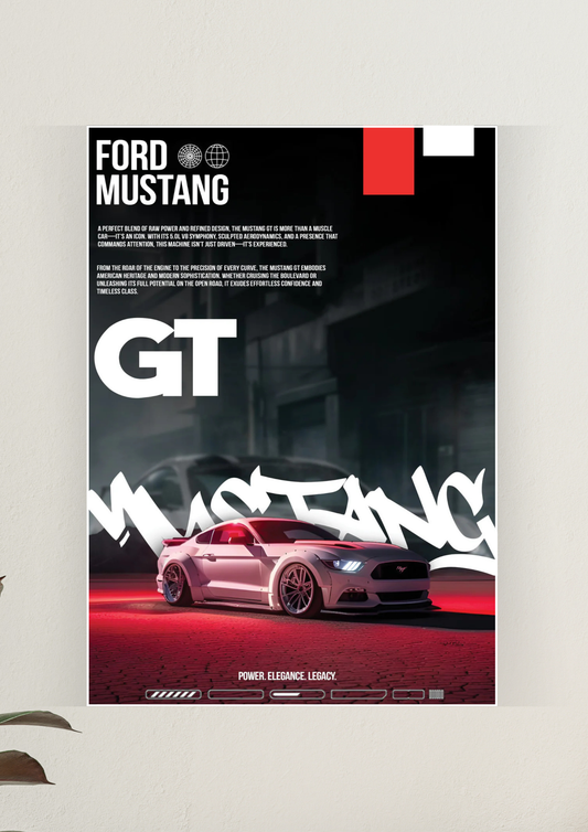 Ford Mustang GT Car Poster | Car Posters