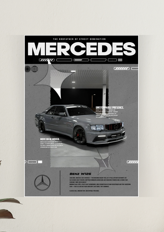 The God Father Of Street Domination x Mercedes Poster | Car Posters