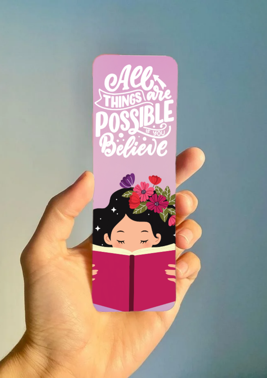All Things Are Possible If You Believe | Aesthetic Bookmark GenZCustom