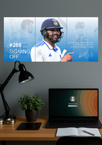 280 Signing Off x Hitman | Rohit Sharma Test Retirement | Split Design Poster