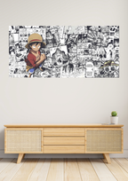 Monkey D. Luffy x Comic Version Poster | Split Design Poster
