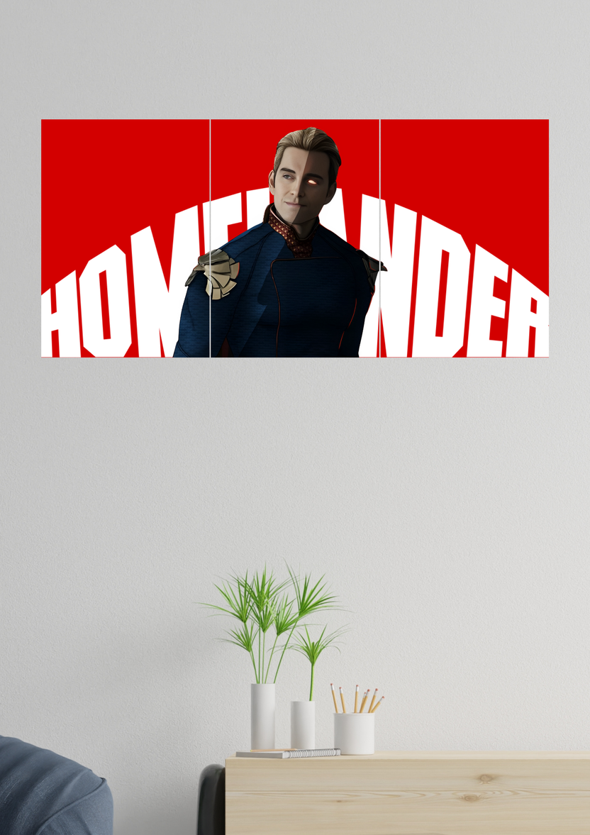 Homelander : The Boys | Split Design Poster | Pack Of 3 – GENZCUSTOM