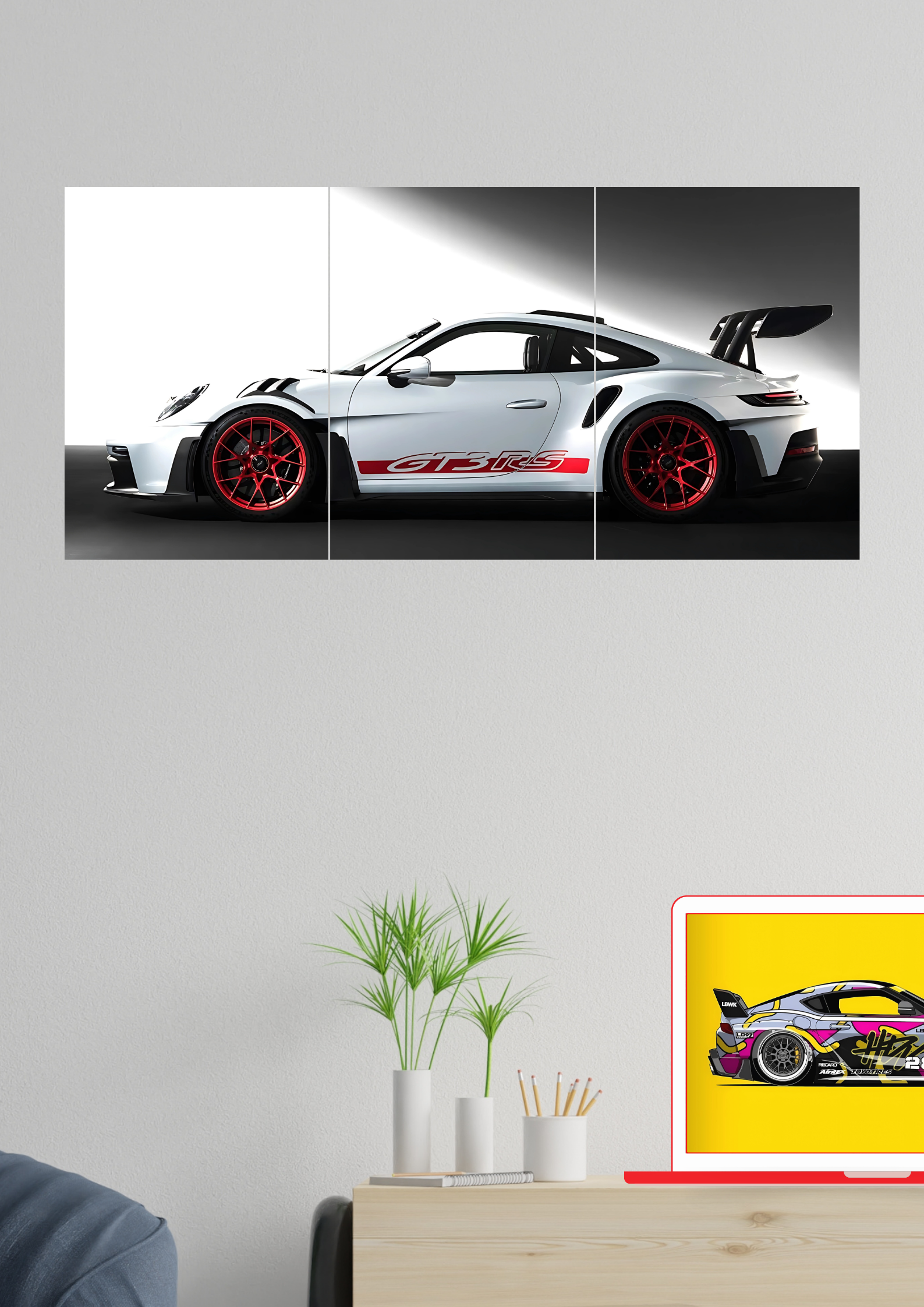 Porsche 911 GT3 Poster | Split Design Poster | Pack Of 3 GenZCustom